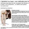 Elle Québec 2007 - L'épilation au laser